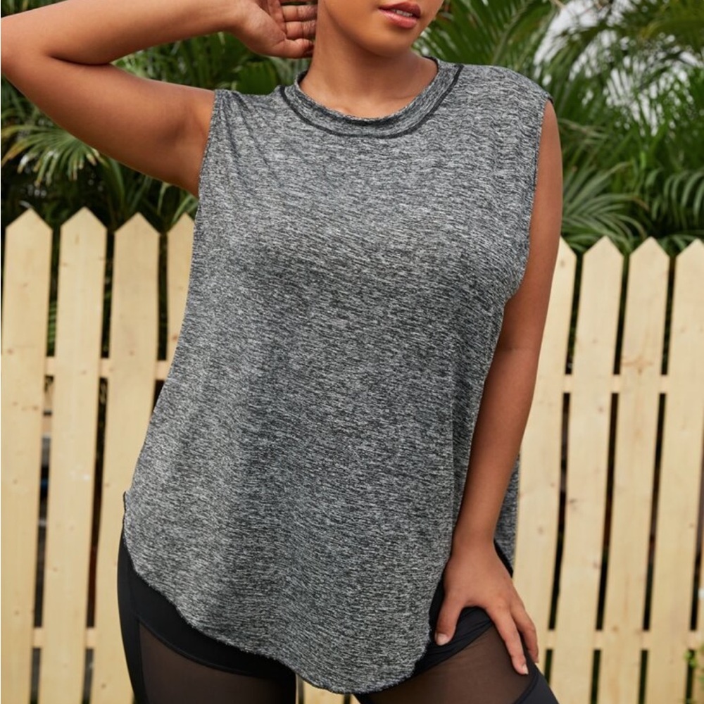 SHEIN | Women’s Plus Grey Workout Top | NWOT